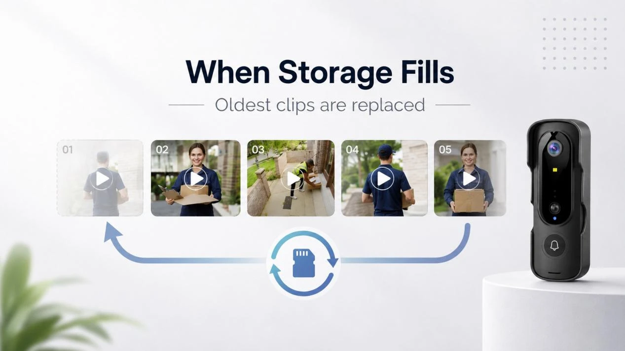 Hidden camera loop recording replacing the oldest video when storage is full Hidden camera loop recording replacing the oldest video when storage is full