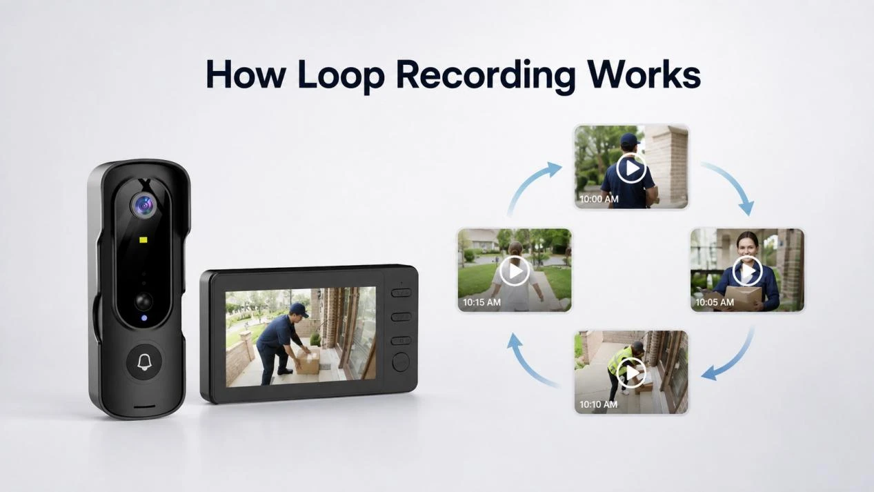How loop recording works in a hidden camera with sequential video clips How loop recording works in a hidden camera with sequential video clips